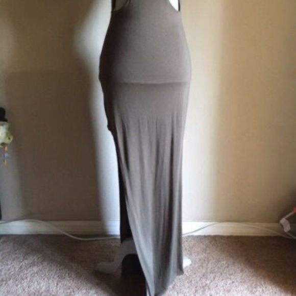 Blessed are the Meek Women's Holy Smoke Khaki Maxi Cutout Dress size XS NWT - Picture 3 of 9
